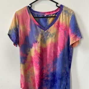 Multicolored Tie Dye Shirt